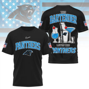 Carolina Panthers Bartender Keep Pounding Football Fan Blue Spirit T Shirt