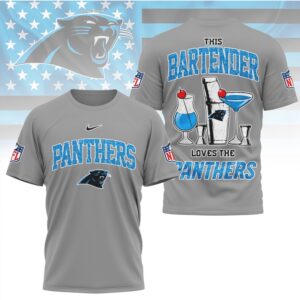 Carolina Panthers Bartender Keep Pounding Football Fan Blue Spirit T Shirt