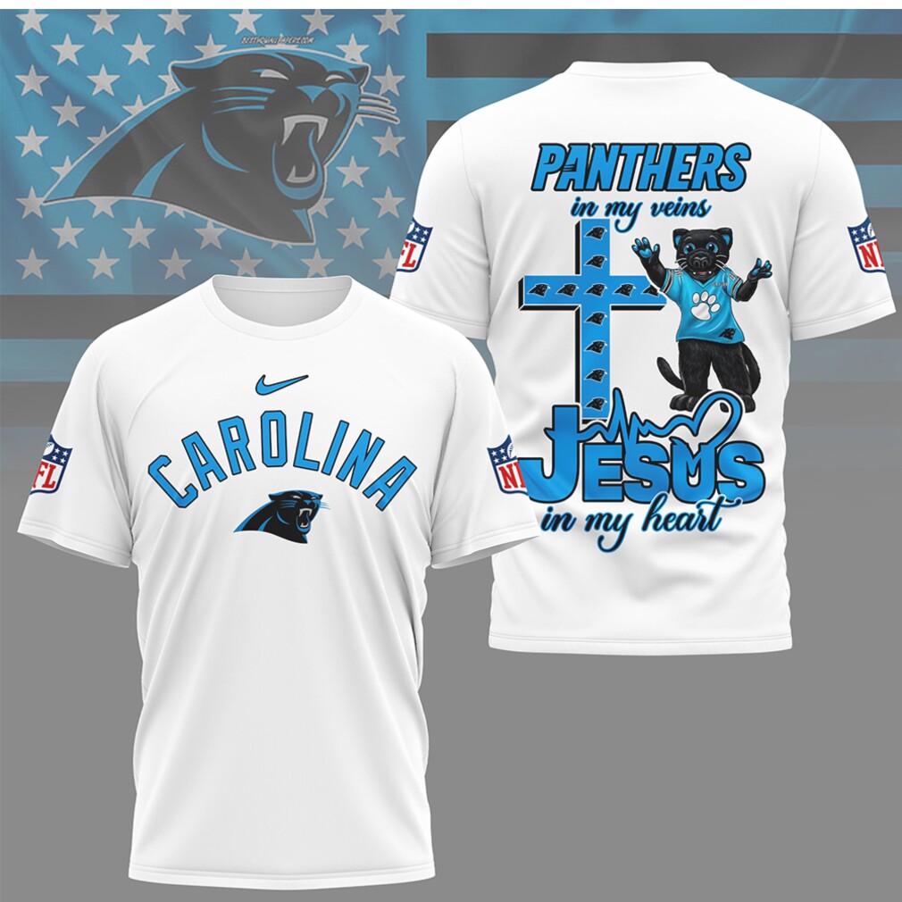 Carolina Panthers Jesus In My Heart Christian Faith Football Fan Graphic T Shirt Carolina Panthers Jesus In My Heart Christian Faith Football Fan Graphic T Shirt