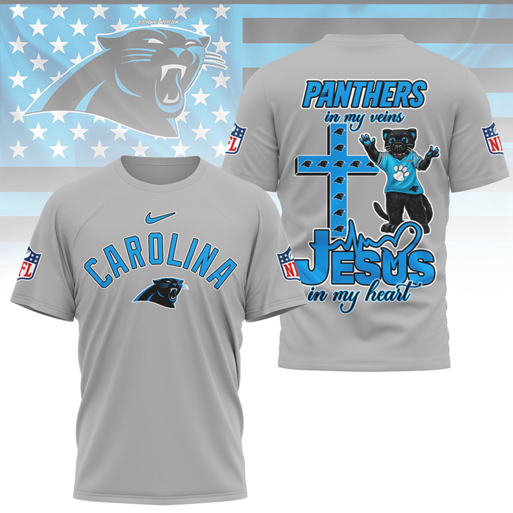 Carolina Panthers Jesus In My Heart Christian Faith Football Fan Graphic T Shirt Carolina Panthers Jesus In My Heart Christian Faith Football Fan Graphic T Shirt