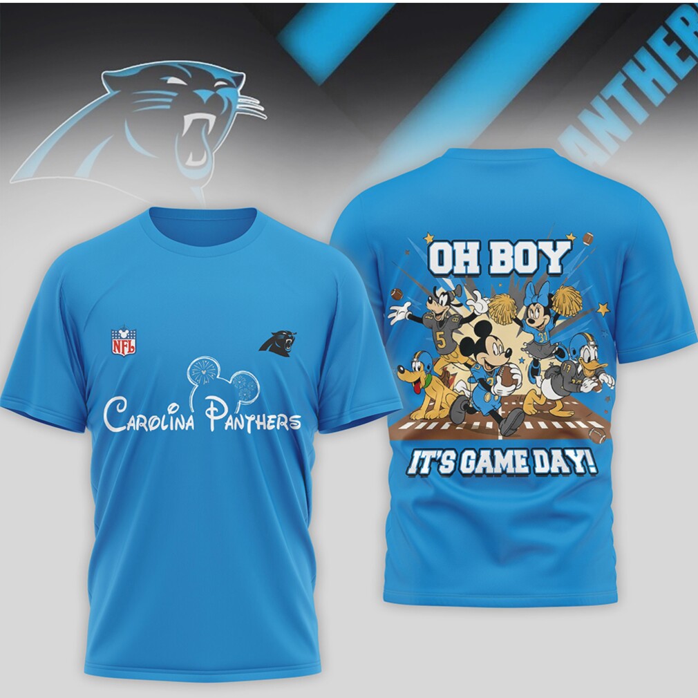 Carolina Panthers Mickey Mouse Disney Game Day Blue Graphic Sports Fan Shirt Carolina Panthers Mickey Mouse Disney Game Day Blue Graphic Sports Fan Shirt