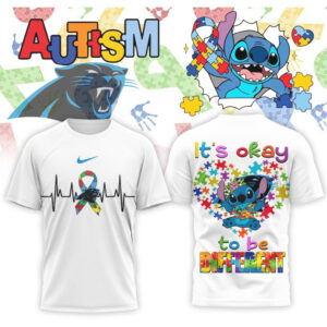 Carolina Panthers Stitch Autism Awareness It’s Okay To Be Different Football Fan Shirt Carolina Panthers Stitch Autism Awareness It’s Okay To Be Different Football Fan Shirt