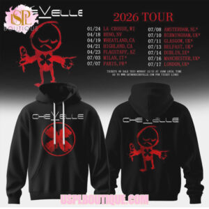 Chevelle 2026 Tour Dates Rock Band Red Logo Black Graphic Hoodie Sweatshirt Chevelle 2026 Tour Dates Rock Band Red Logo Black Graphic Hoodie Sweatshirt