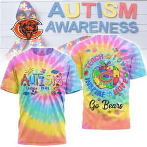 Chicago Bears Autism Awareness Teach Love Inspire Hope Puzzle T Shirt Chicago Bears Autism Awareness Teach Love Inspire Hope Puzzle T Shirt
