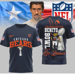 Chicago Bears Bad Bunny Benito Bowl Super Bowl LX Graphic Football Fan Apparel T Shirt