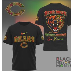 Chicago Bears Black History Month 100 Years Of Excellence Heritage Fan T Shirt