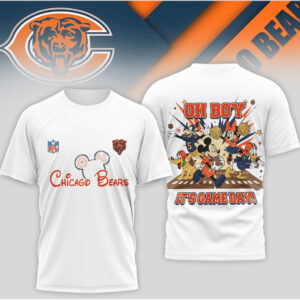 Chicago Bears Mickey Mouse Disney Game Day Orange Vintage 90s Style Football Shirt Chicago Bears Mickey Mouse Disney Game Day Orange Vintage 90s Style Football Shirt