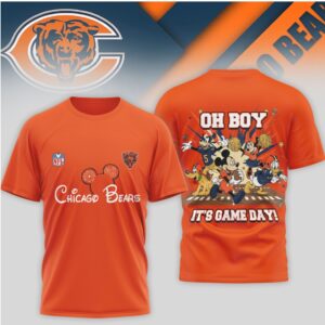 Chicago Bears Mickey Mouse Disney Game Day Orange Vintage 90s Style Football Shirt
