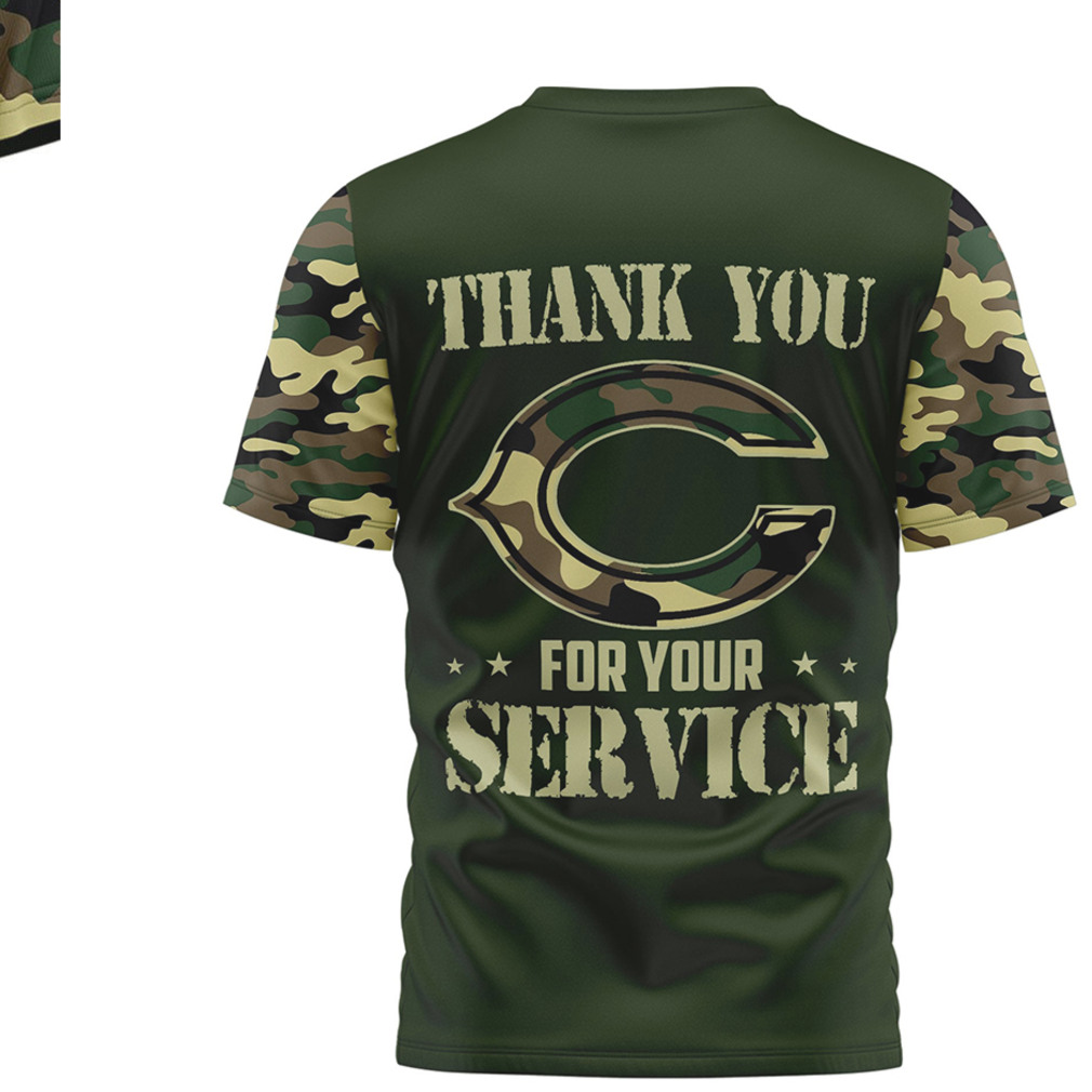 Chicago Bears Military Appreciation Camo Thank You For Your Service tshirt Chicago Bears Military Appreciation Camo Thank You For Your Service tshirt