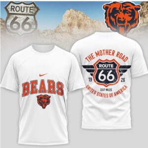 Chicago Bears Route 66 Mother Road NFL Football tshirt