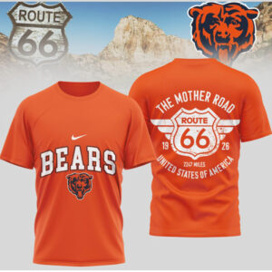 Chicago Bears Route 66 Mother Road NFL Football tshirt