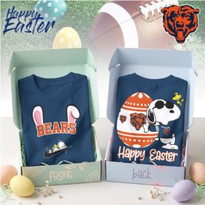 Chicago Bears Snoopy Happy Easter Bunny Ears Nike Logo Football Fan Shirt