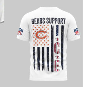 Chicago Bears Support American Flag NFL Football Bears Support tshirt