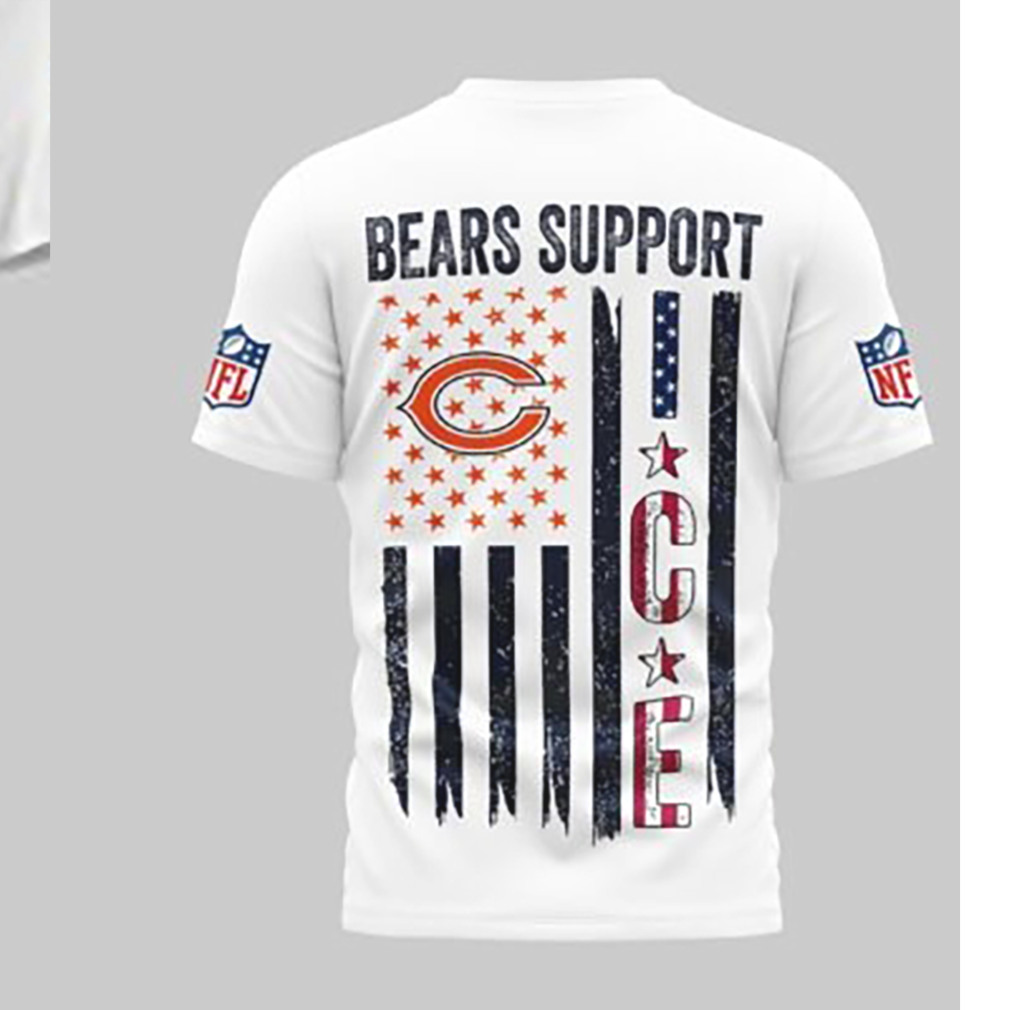 Chicago Bears Support American Flag NFL Football Bears Support tshirt Chicago Bears Support American Flag NFL Football Bears Support tshirt