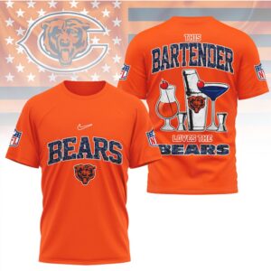 Chicago Bears This Bartender Loves The Bears Football Fan Game Day T Shirt