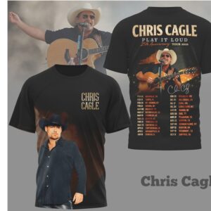 Chris Cagle Play It Loud 25th Anniversary Tour 2026 Concert Dates Country Music Tee Chris Cagle Play It Loud 25th Anniversary Tour 2026 Concert Dates Country Music Tee