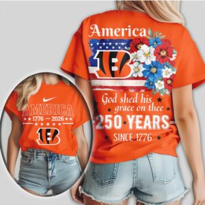 Cincinnati Bengals America 250 Years Since 1776 Patriotic Independence Day Shirt