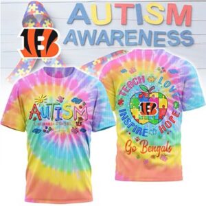 Cincinnati Bengals Autism Awareness Teach Love Hope Puzzle NFL Football Fan T Shirt Cincinnati Bengals Autism Awareness Teach Love Hope Puzzle NFL Football Fan T Shirt