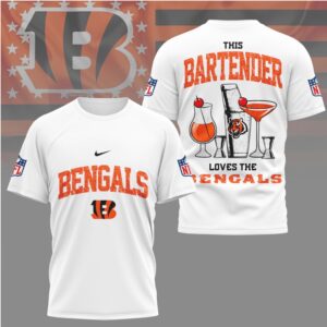 Cincinnati Bengals This Bartender Loves The Bengals Football T Shirt Cincinnati Bengals This Bartender Loves The Bengals Football T Shirt