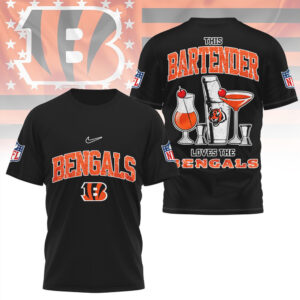 Cincinnati Bengals This Bartender Loves The Bengals Football T Shirt