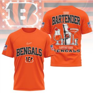Cincinnati Bengals This Bartender Loves The Bengals Football T Shirt