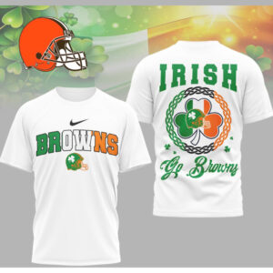 Cleveland Browns Irish Luck St. Patrick's Day Shamrock NFL Football Fan T Shirt