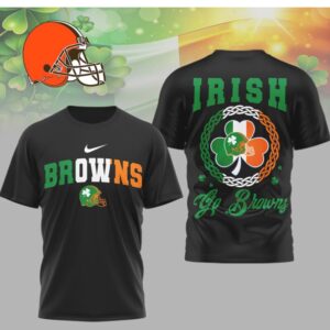 Cleveland Browns Irish Luck St. Patrick's Day Shamrock NFL Football Fan T Shirt