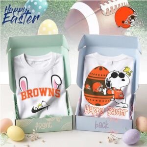 Cleveland Browns Snoopy Happy Easter Egg Hunt Nike Logo Football Fan Shirt