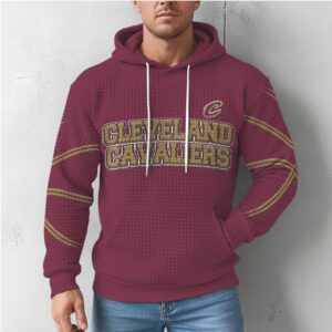 Cleveland Cavaliers Vintage Graphic Quilted Hoodie Game Day Basketball Fan Shirt