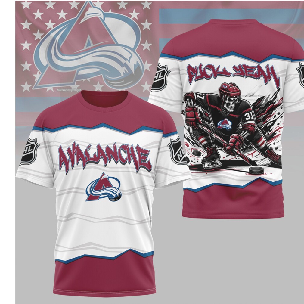 Colorado Avalanche Puck Yeah Skeleton Burgundy Hockey Fan Game Day Apparel Shirt Colorado Avalanche Puck Yeah Skeleton Burgundy Hockey Fan Game Day Apparel Shirt