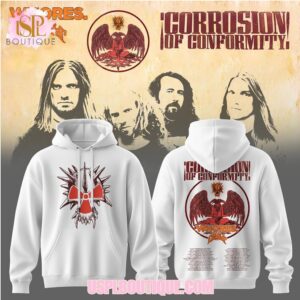 Corrosion Of Conformity Punk Rock Band Radioactive Skull White Graphic Tee And Hoodie