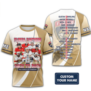 Custom Name Florida Panthers Back To Back 2025 Stanley Cup Champions Jersey Custom Name Florida Panthers Back To Back 2025 Stanley Cup Champions Jersey