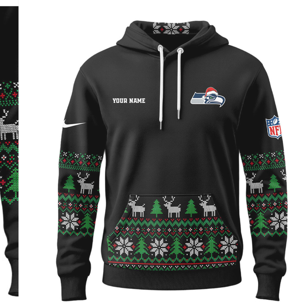 Dad And Seahawks Fan Ugly Christmas Sweater Style Personalized Name Gift Hoodie Dad And Seahawks Fan Ugly Christmas Sweater Style Personalized Name Gift Hoodie