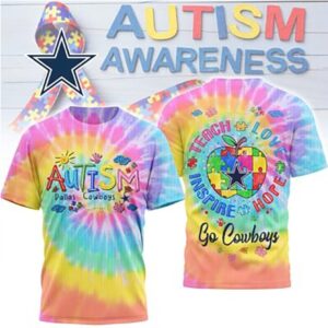 Dallas Cowboys Autism Awareness Teach Love Hope Puzzle NFL Football Fan T Shirt Dallas Cowboys Autism Awareness Teach Love Hope Puzzle NFL Football Fan T Shirt