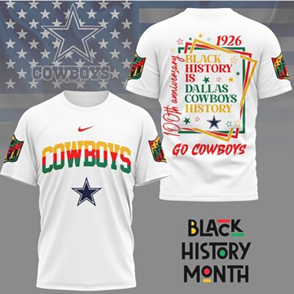 Dallas Cowboys Black History Month Anniversary NFL Football T Shirt Dallas Cowboys Black History Month Anniversary NFL Football T Shirt
