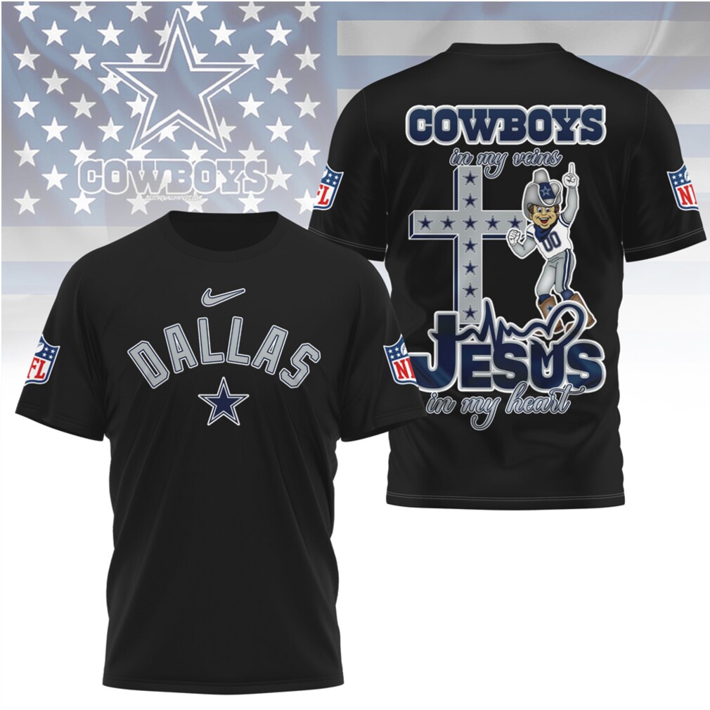 Dallas Cowboys Jesus In My Heart Christian Faith Football Fan Graphic T Shirt Dallas Cowboys Jesus In My Heart Christian Faith Football Fan Graphic T Shirt