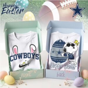 Dallas Cowboys Snoopy Happy Easter Bunny Ears Nike Logo Football Fan Shirt