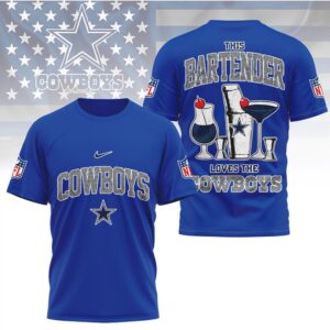 Dallas Cowboys This Bartender Loves The Cowboys Retro NFL Game Day T Shirt