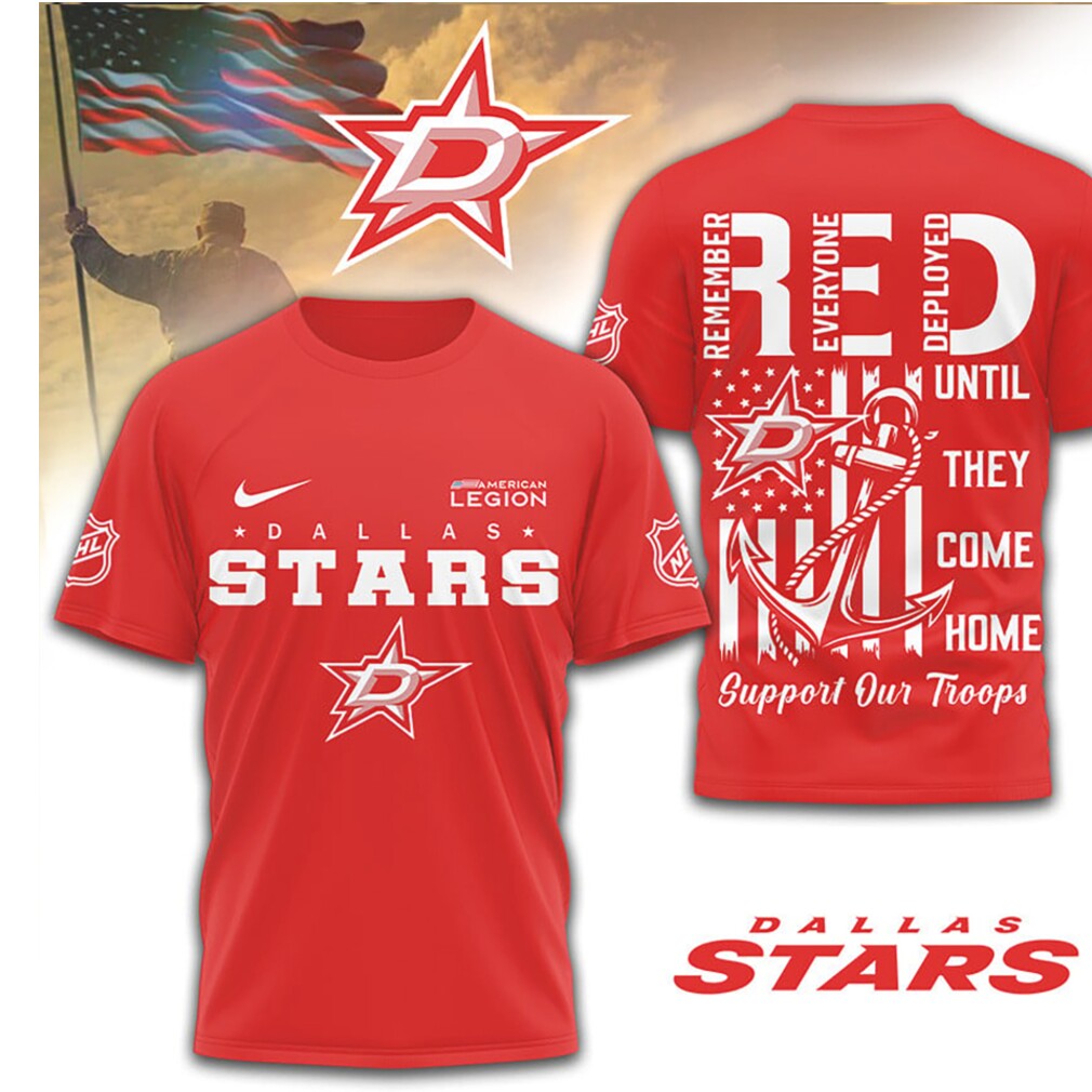 Dallas Stars Military Support R.E.D. Friday Official Team Pride Shirt Dallas Stars Military Support R.E.D. Friday Official Team Pride Shirt