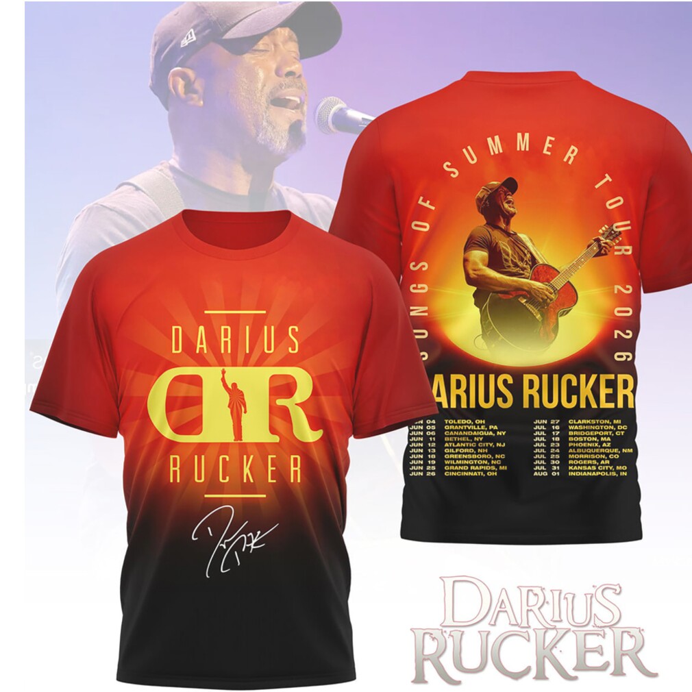 Darius Rucker Songs of Summer Tour 2026 Signature T Shirt Darius Rucker Songs of Summer Tour 2026 Signature T Shirt