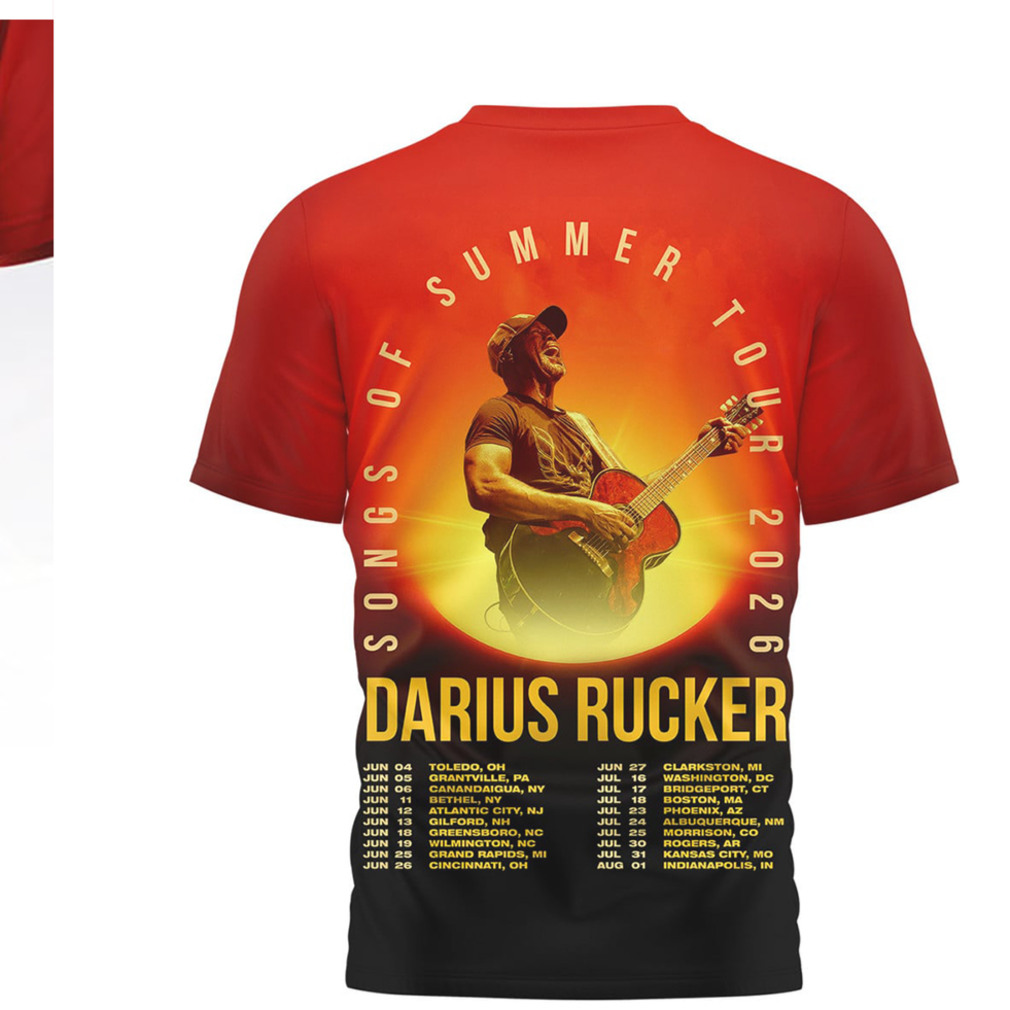 Darius Rucker Songs of Summer Tour 2026 Signature T Shirt Darius Rucker Songs of Summer Tour 2026 Signature T Shirt