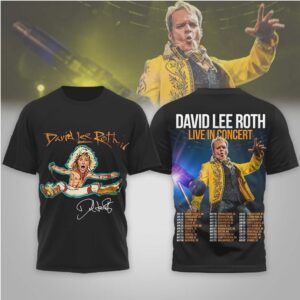 David Lee Roth Live In Concert 2026 Tour Dates Signature T Shirt David Lee Roth Live In Concert 2026 Tour Dates Signature T Shirt