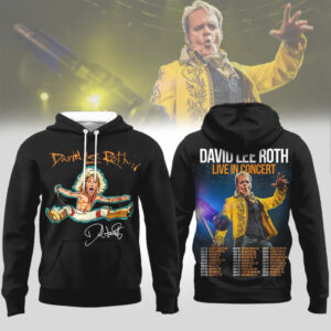 David Lee Roth Live In Concert 2026 World Tour Signature Vintage Graphic Hoodie