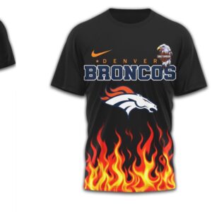 Denver Broncos Harley Davidson Style Eagle Skull Fire NFL Biker tshirt Denver Broncos Harley Davidson Style Eagle Skull Fire NFL Biker tshirt