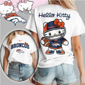 Denver Broncos Hello Kitty Retro Football Shirt Vintage 90s Sporty Fan Gift T Shirt Denver Broncos Hello Kitty Retro Football Shirt Vintage 90s Sporty Fan Gift T Shirt