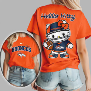 Denver Broncos Hello Kitty Retro Football Shirt Vintage 90s Sporty Fan Gift T Shirt