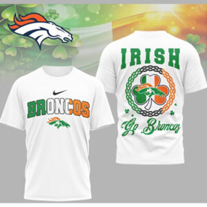 Denver Broncos Irish Pride St. Patrick's Day Lucky Shamrock NFL Football Fan T Shirt