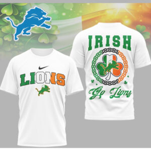 Detroit Lions Irish Shamrock St. Patrick's Day Lucky Football Fan T Shirt