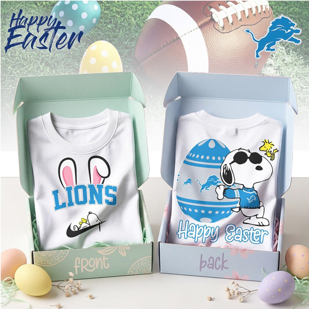Detroit Lions Snoopy Happy Easter Bunny Ears Nike Logo Blue Football Shirt Detroit Lions Snoopy Happy Easter Bunny Ears Nike Logo Blue Football Shirt