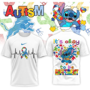 Detroit Lions Stitch Autism Awareness Puzzle Heart Support It’s Okay To Be Different Shirt Detroit Lions Stitch Autism Awareness Puzzle Heart Support It’s Okay To Be Different Shirt